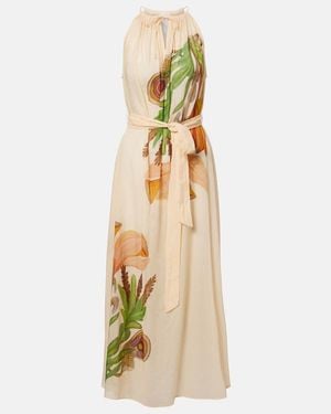 Ulla Johnson X Anna Zemankova Cotton Midi Dress - Metallic