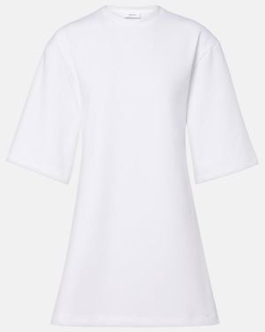 Wardrobe NYC Open-Back Cotton-Blend Jersey Minidress - White