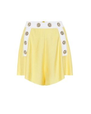 Balmain Knit Crop Top - Yellow