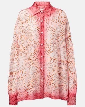 Dries Van Noten Printed Silk Shirt - Pink
