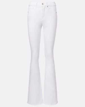 Veronica Beard Beverly High-Rise Flared Jeans - White
