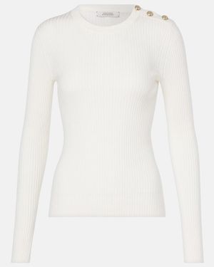Dorothee Schumacher Pullover Essential Ease Aus Einem Woll- Und Seidengemisch - Weiß