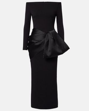 Solace London Rhianne Satin-Trimmed Cocktail Dress - Black