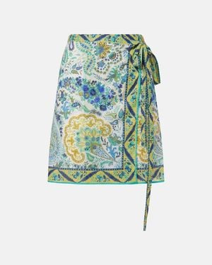 Etro Pareo De Algodon Floral - Verde