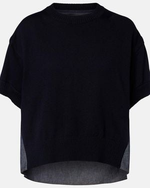 Sacai Cotton-Blend Top - Black