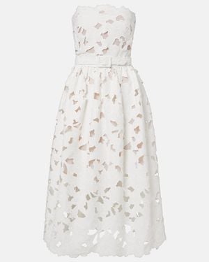 Oscar de la Renta Lace Bustier Dress - White