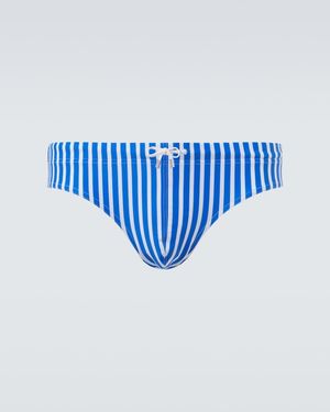 Tom Ford Striped Swim Briefs - Blue