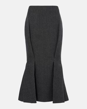 Prada Charcoal Wool Skirt - Black