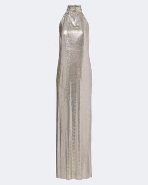 Stella McCartney Chainmail Halterneck Gown - White