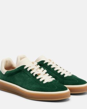 Loro Piana Tennis Walk Suede Trainers - Green