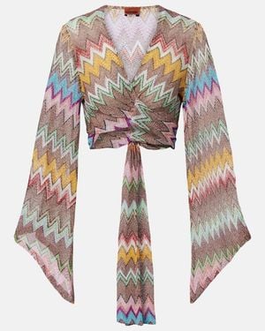 Missoni Zigzag Lame Crop Top - Multicolour