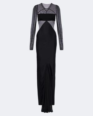 Rick Owens Combo Tulle-Trimmed Gown - Black