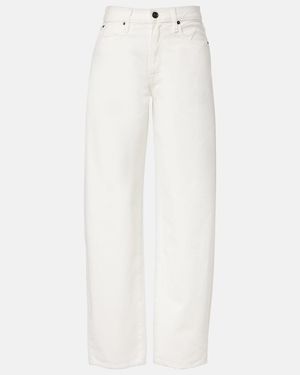 SLVRLAKE Denim Ella Barrel-Leg Jeans - White