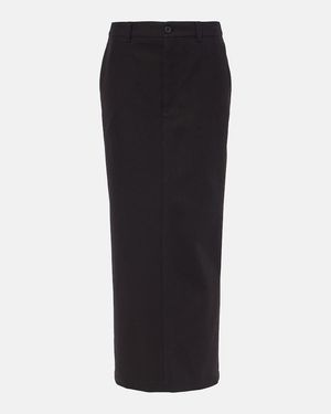 Wardrobe NYC Drill Cotton Twill Maxi Skirt - Black