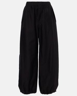 Wardrobe NYC High-Rise Cotton-Blend Wide-Leg Pants - Black