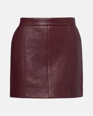Chloé Leather Miniskirt - Purple