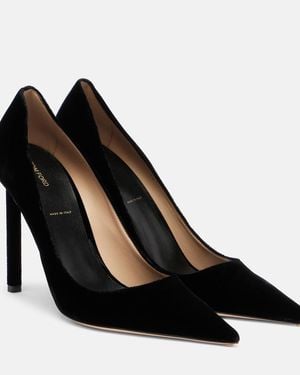 Tom Ford Betty 105 Velvet Court Shoes - Black