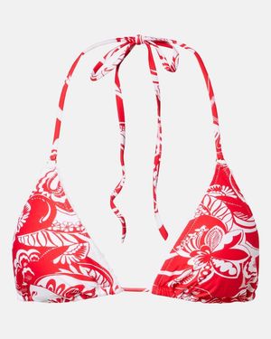 Melissa Odabash Adelaide Floral Bikini Top - Red