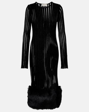 Blumarine Knit Midi Dress - Black