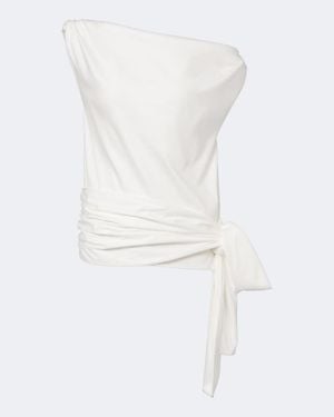 Proenza Schouler Top Zafira Aus Baumwoll-Jersey - Weiß