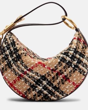Burberry Schultertasche Knight Arc Aus Boucle Mit Leder - Natur