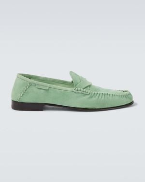 Tom Ford Ripley Suede Loafers - Green