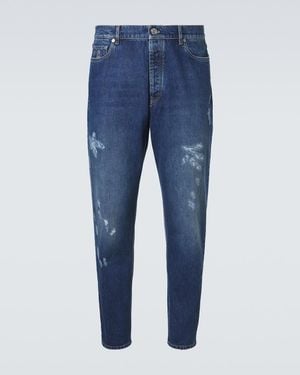 Brunello Cucinelli Mid-Rise Straight Jeans - Blau