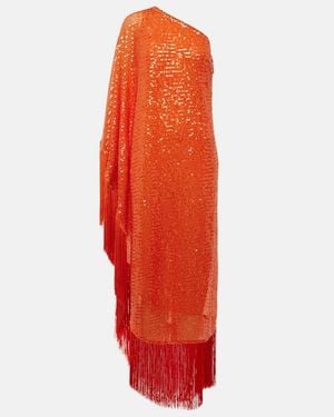 ‎Taller Marmo Spritz Disco Sequined Maxi Dress - Red