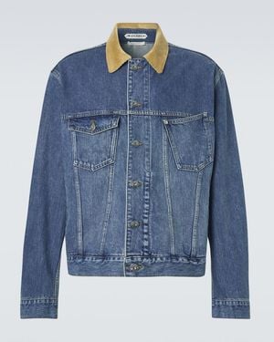 JW Anderson Corduroy-Trimmed Denim Jacket - Blue