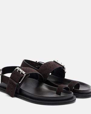 A.Emery Hattie Suede Sandals - Black