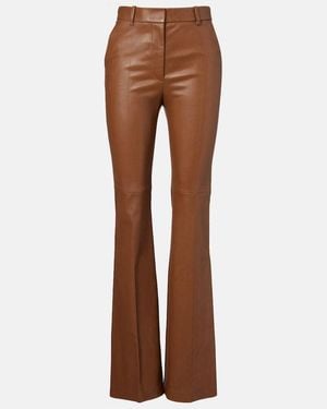 JOSEPH Tafira High-Rise Flared Trousers - Brown
