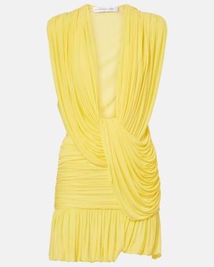 Christopher Esber Draped Jersey Minidress - Yellow