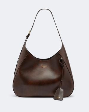Prada Borsa A Spalla Large - Marrone