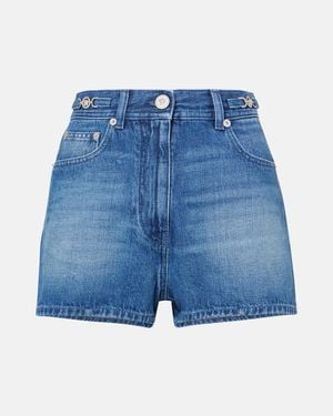 Versace Faded Denim Shorts - Blue