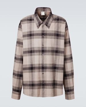 Calvin Klein Tyson Checked Cotton Shirt - Natural