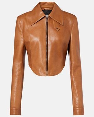 Magda Butrym Leather Jacket - White