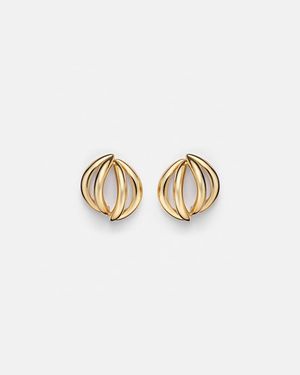 Jennifer Fisher Abstract Line Small 10Kt-Plated Earrings - White