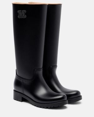 Max Mara Monogram Rain Boots - Black