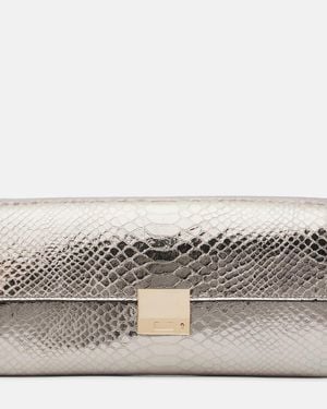 Tom Ford Clutch Jean De Piel Metalizada Grabada - Metálico