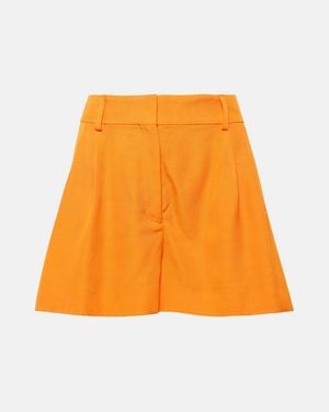 Stella McCartney High-Rise Shorts - Orange