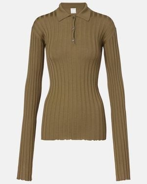 Calvin Klein Polopullover Aus Wolle - Grün