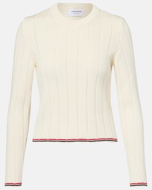 Thom Browne Pullover Aus Schurwolle - Natur