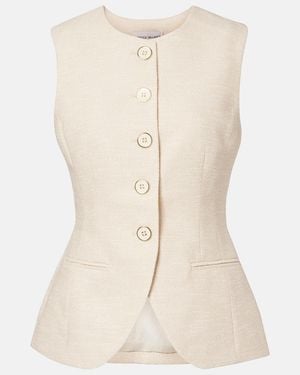 Rebecca Vallance Winnie Tweed Vest - Natural