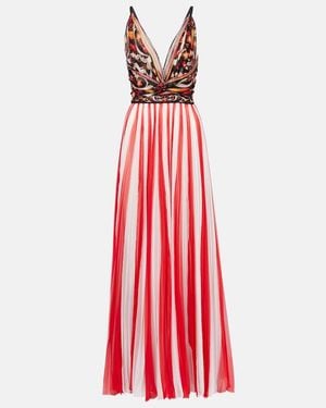 Dolce & Gabbana Printed Maxi Dress - Red