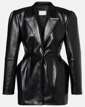 Magda Butrym Leather Blazer - Black