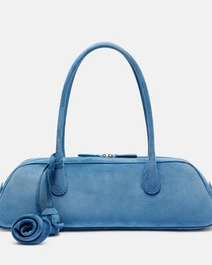 Magda Butrym Brigitte Trapeze Suede Shoulder Bag - Blue