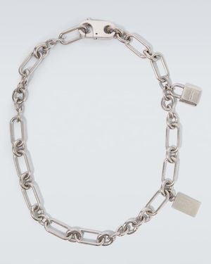 Acne Studios Collana Con Lucchetto - Bianco