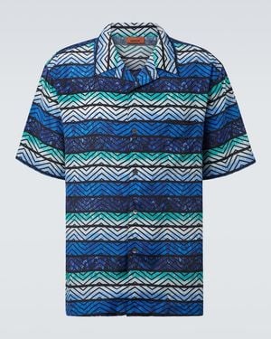 Missoni Zigzag Bowling Shirt - Blue