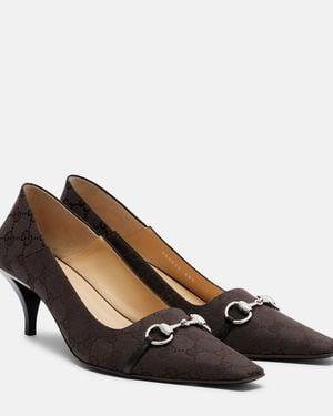 Gucci Vittoria Gg Canvas Pumps - Brown