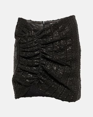 The Mannei Minifalda Wishaw De Piel Fruncida - Negro